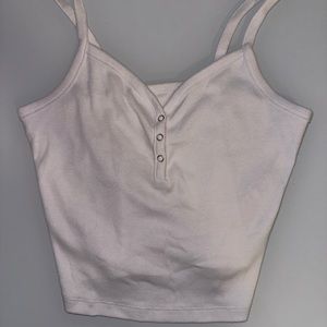 White Buttoned Tank Too